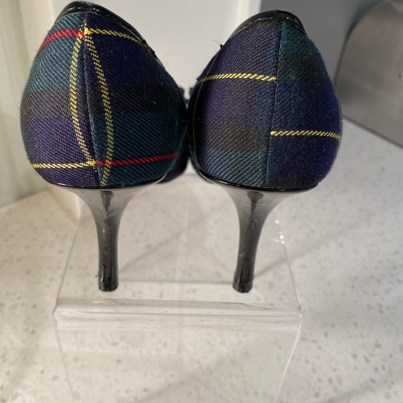 Women’s Unlisted size 8 blue: green plaid heels - Picture 4 of 8